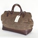 Tommy desert tan waxed canvas and dark brown leather bag