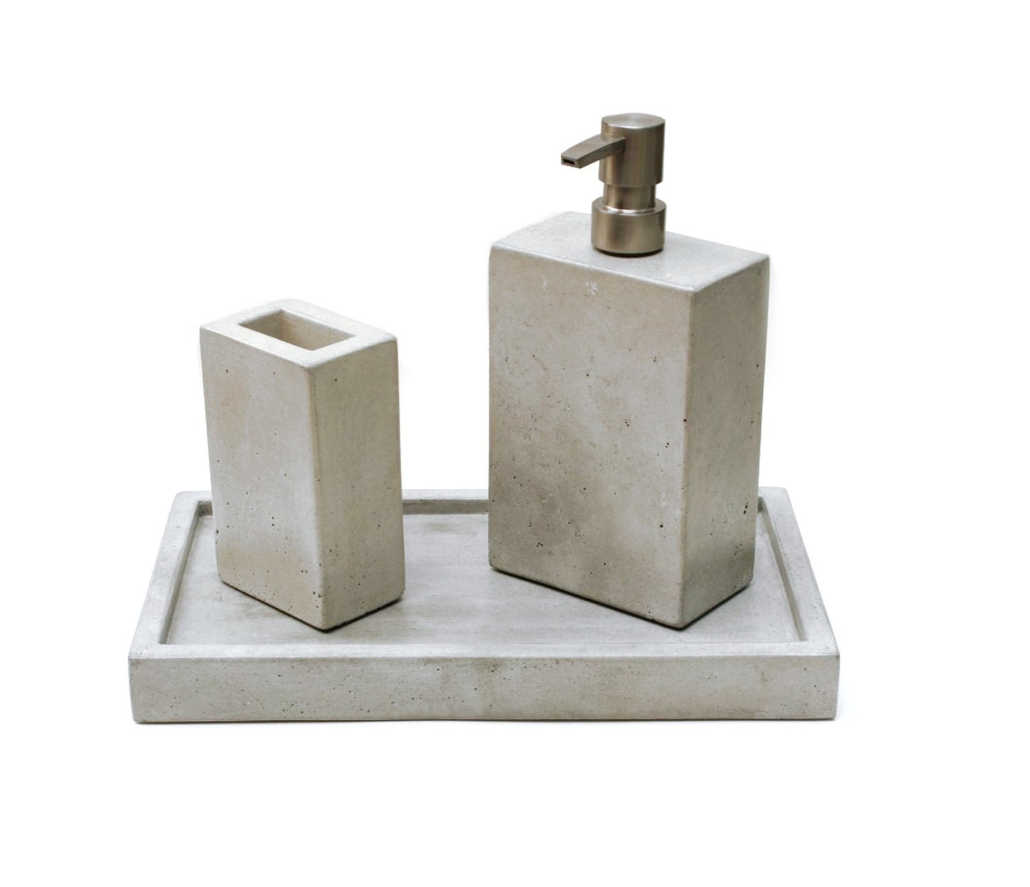 Bathroom Accessories Etsy concrete bath set Bathroom Accessories Etsy concrete bath set