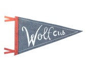 Wolf Cub Wool Pennant Flag
