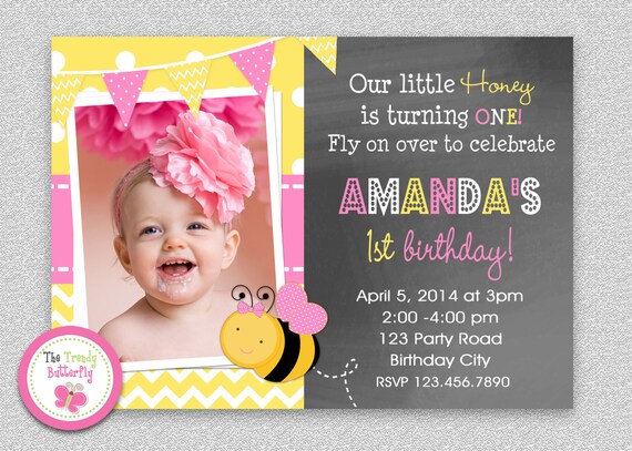Bee Birthday Invitation , Bumble Bee Invitation Printable Il_570xn