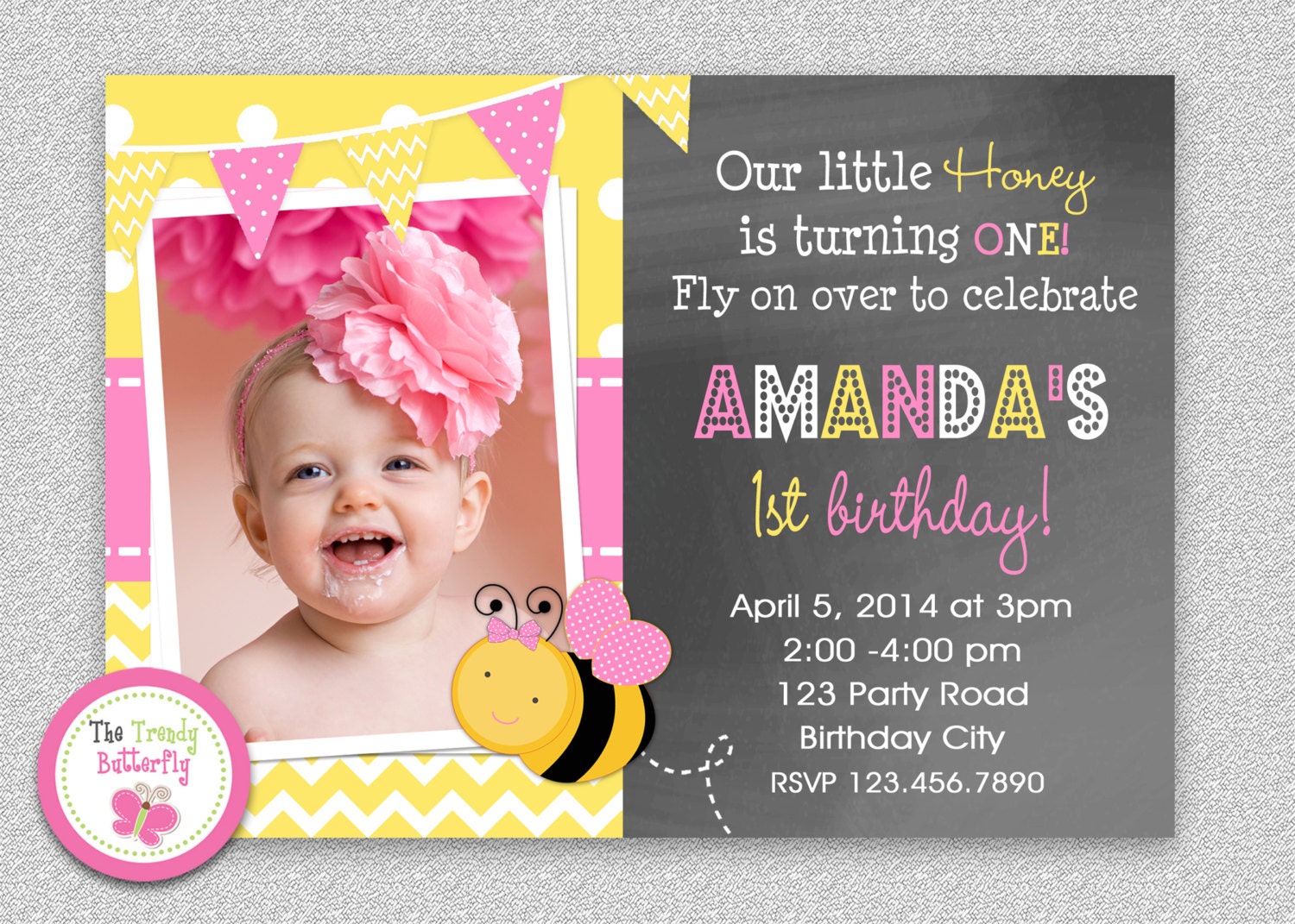 Bumble Bee Birthday Invitation Wording 10