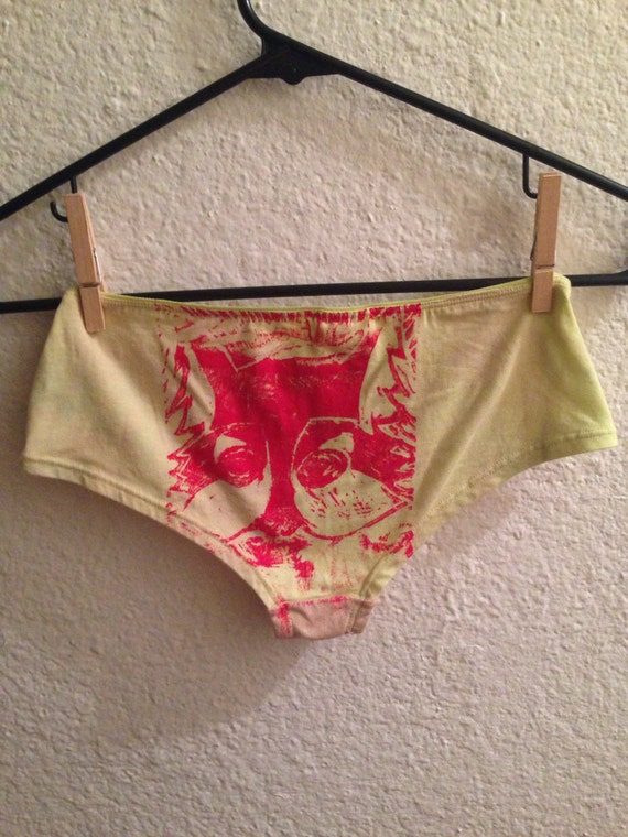 Wolf Print boy cut underwear hand printed by GiGiBunni on Etsy