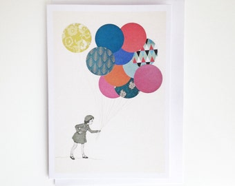 Party Girl - Blank Illustrated Birthday Card for Her