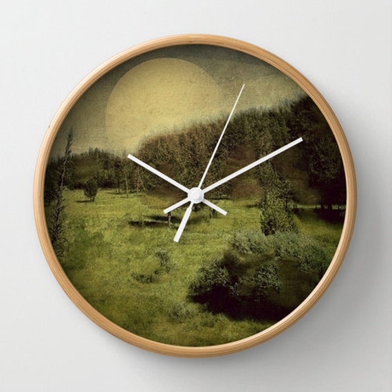 Items similar to Mountain Wall Clock Art Clock Nature Modern Home Decor