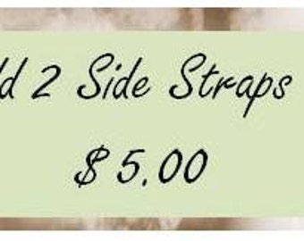 2 Side Straps Option -- Add on for Purse Organizer