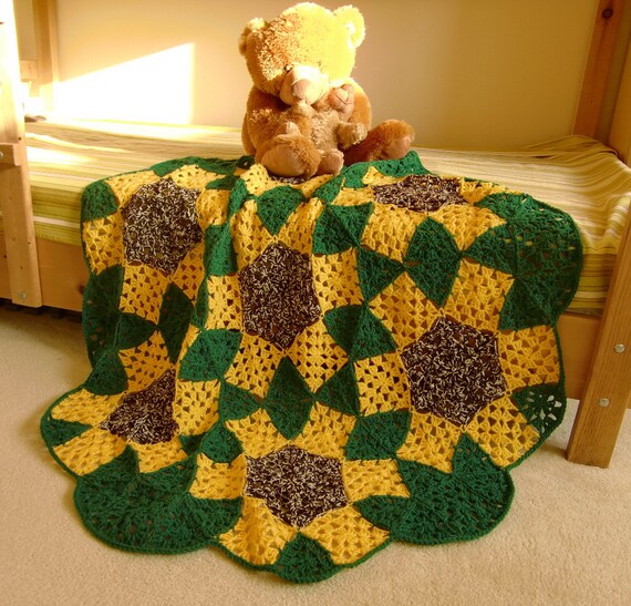 Sunflowers Field Baby Blanket / Lap Blanket Round
