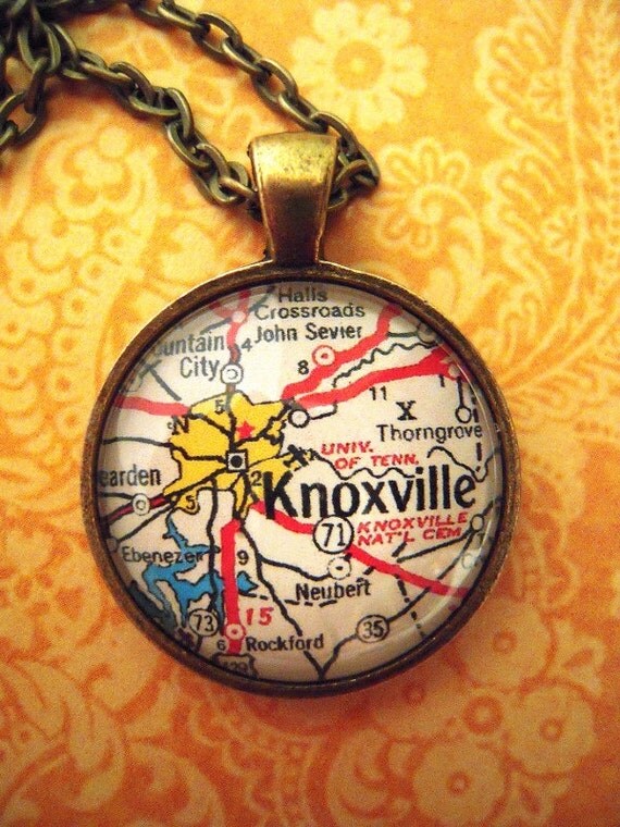 Custom Map Jewelry Knoxville Tennessee University Volunteers