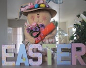 EASTER in paper mache letters - Easter Decoration