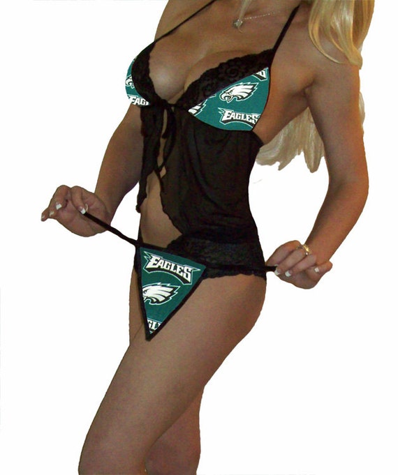 NFL Lingerie Philadelphia Eagles Sexy Cami Top and Lace Cheeky