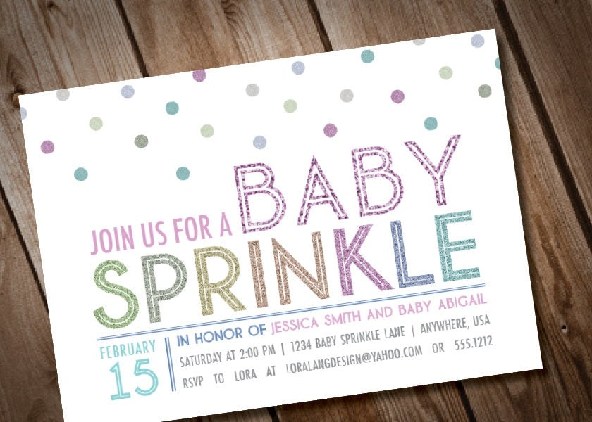 DIY Printable Baby Sprinkle Invitation or Baby Shower