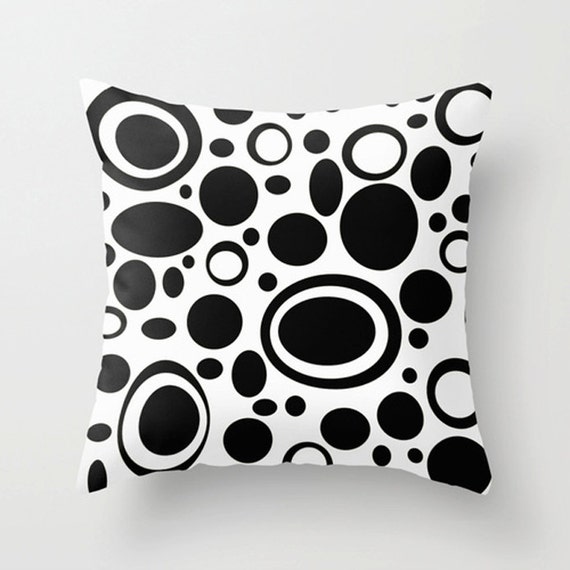Items similar to Modern Throw Pillow, Decorative Throw Pillow, Black