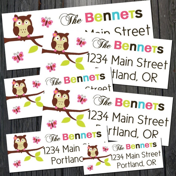 Owl Return Address Label - Owl Birthday Il_570xn