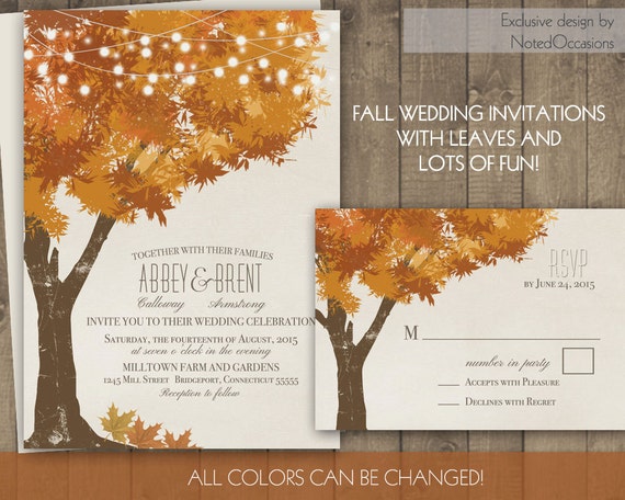 Fall Tree Wedding Invitations 10