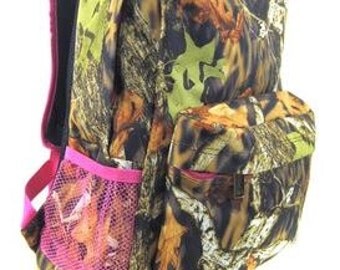 Personalized Girls Camo Backpack BOOKBAG PINK CAMO