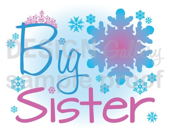 Items similar to Big Sister image DIY Printable Iron On Transfer ...