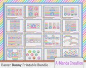 Easter Bunny Printable Party Bundle includes 18 coordinating printables Il_170x135