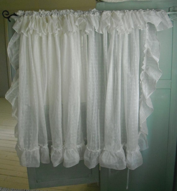 Gardinen weià shabby chic ruffle rüschen vorhänge von shabbyroad