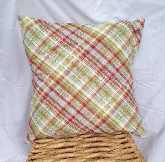 16x16 Throw Pillow Cover Plaid
