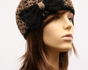Brown Speckle with Black Bow