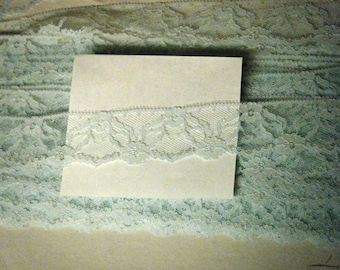 LACE FLAT TRIM 2 yards Scalloped Light Mint Green Polyester 016
