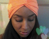 Neon Orange Turban Headband