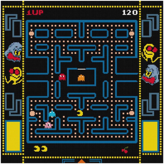 Cross Stitch Pattern PAC MAN Gameboard Pdf by SUNSHINEYDAY0630