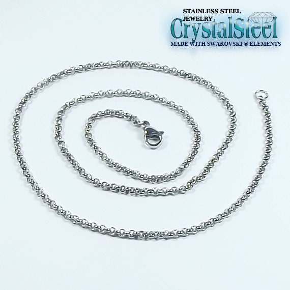 Hypoallergenic stainless steel chain necklace