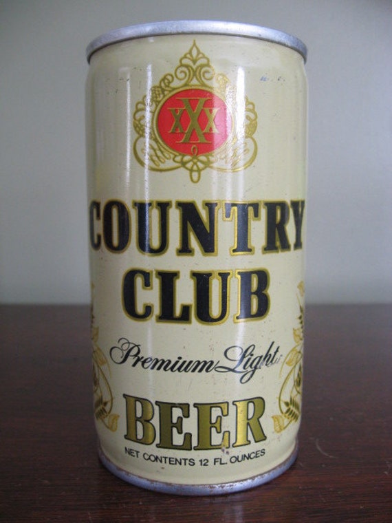 Items similar to Vintage Country Club Beer Can 1970's Pearl Brewing Company on Etsy