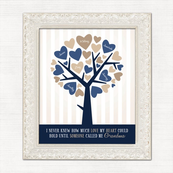 christmas gift for grandma personalized family tree navy christmas gift for grandma personalized family tree navy