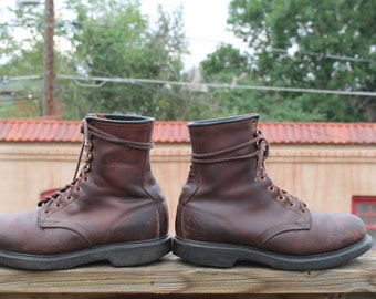 Vtg. Mens RED WING steel toe Work Boots size 9 EE