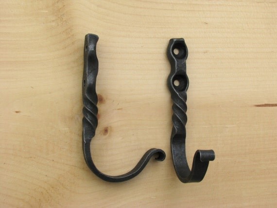 Hand Forged Wrought Iron Wall Hook. By NewquistMetalsmith On Etsy