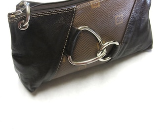 Brown Leather Purse Texier