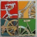 Bicycle art collection Four 8x8 Mounted bike map prints, bike gift, bicycle gift, bike art, bicycle art, Holiday and Christmas Special -