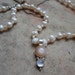 Vintage Pearl Necklace with Sterling Silver Pendant