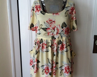 Vintage Floral Dress - 90s