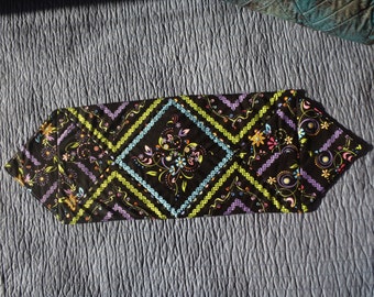 Neon Floral Quilted Table Runner