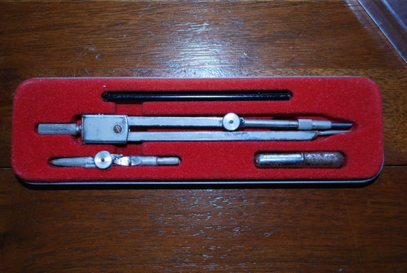 Items similar to Vintage Faber - Castell Protractor Set - Industrial ...