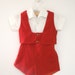 1950's Red Velveteen Romper Set