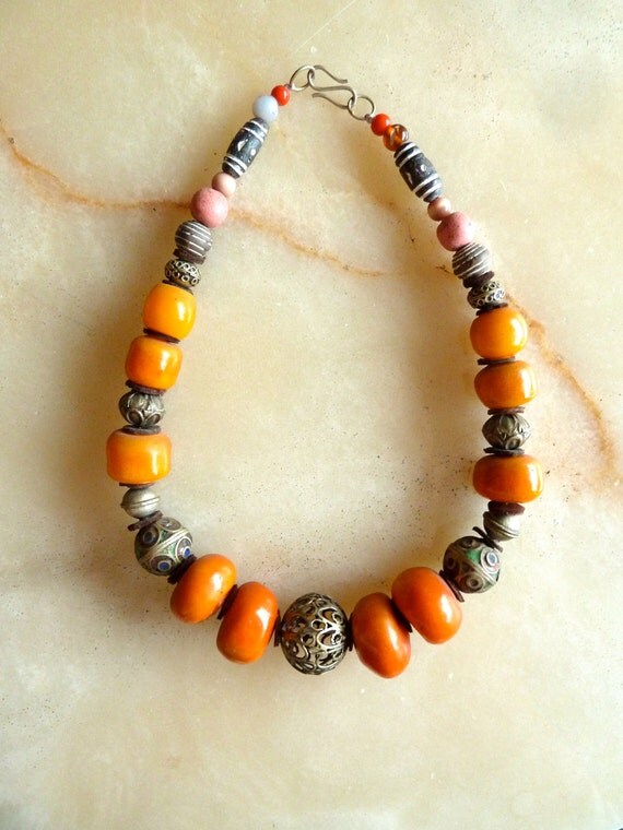 Moroccan jewelry berber style necklace ethnic by HEARTtoHEARTart