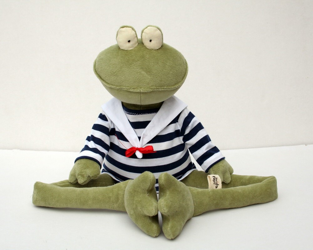 green frog stuffed toy