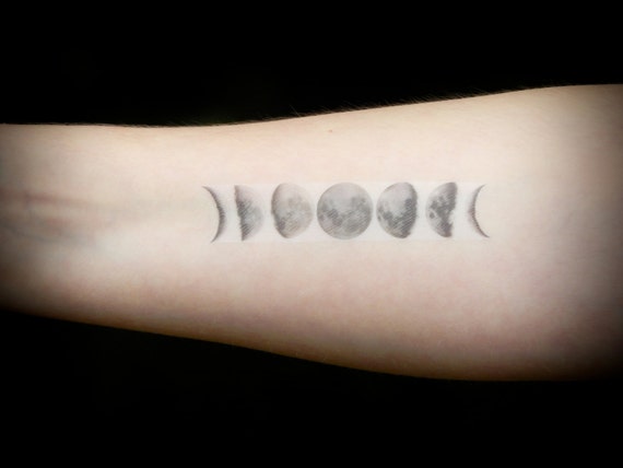Phases de la lune tatouage tatouage temporaire pleine lune