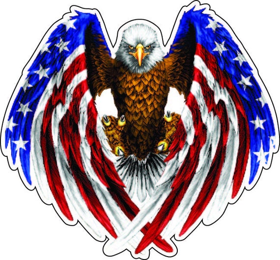 Patriotic american flag winged eagle high resolution Vinyl