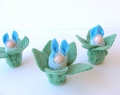 Easter bunny waldorf decor rabbit  blue bunnies