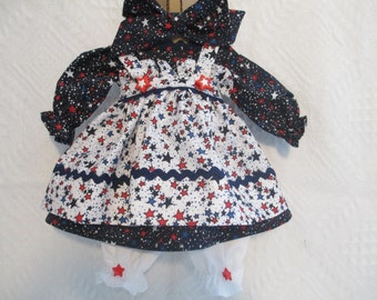 Handmade 18-20 inch Americana Raggedy Ann Dress made by Jodi Lynn