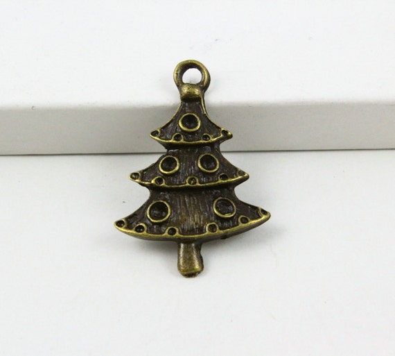 30pcs antique brass christmas trees charm christmas trees 30pcs antique brass christmas trees charm christmas trees