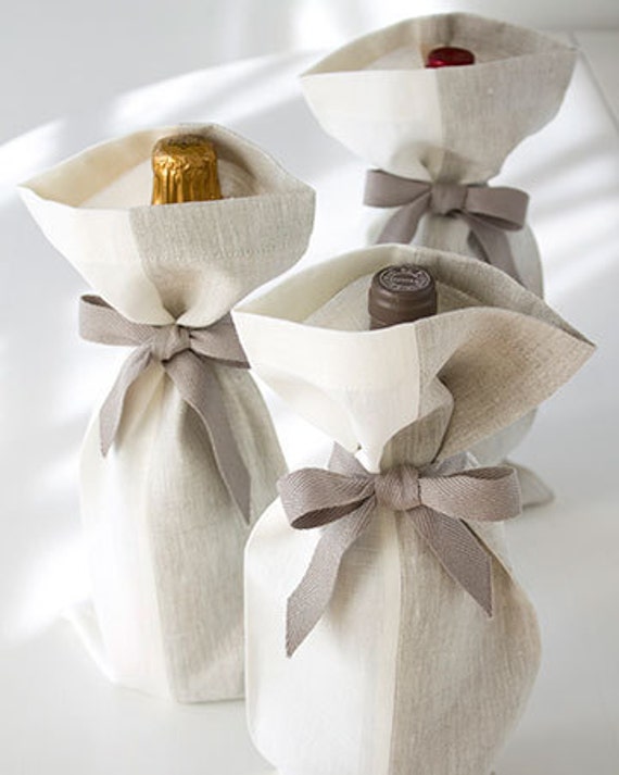 Linen Gift Bag Set of 3