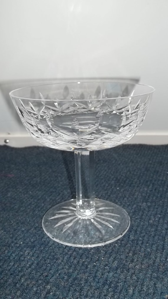 Vintage Waterford Crystal Lismore Coupe Champagne Glass Tall