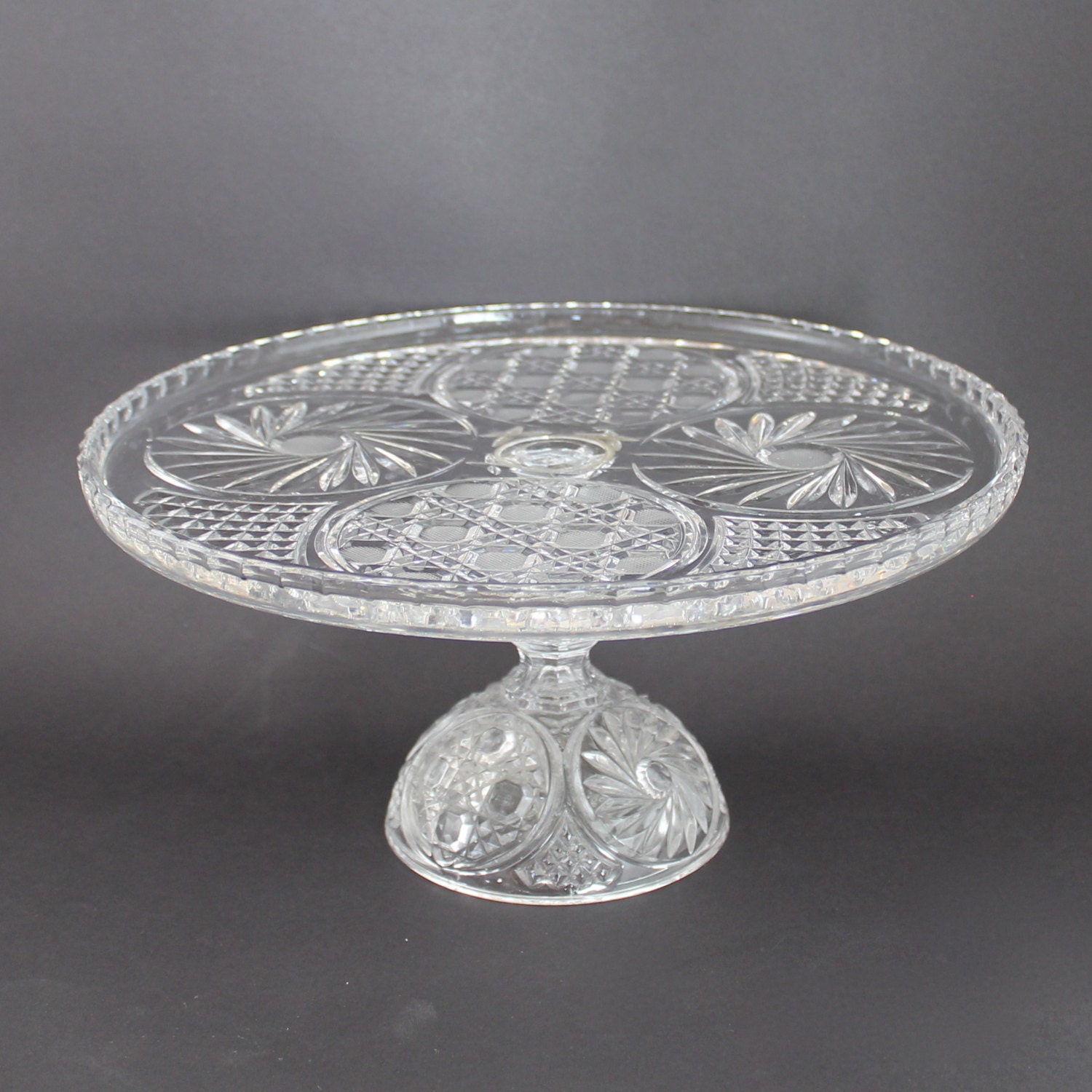 Antique Pressed Glass Pedestal Cake Plate Stand – Haute Juice