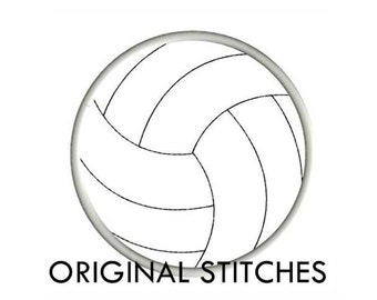 Volleyball Applique 6 Sizes Machine Embroidery Digital Design File 4x4 5x7 6x10 7x11 8x12
