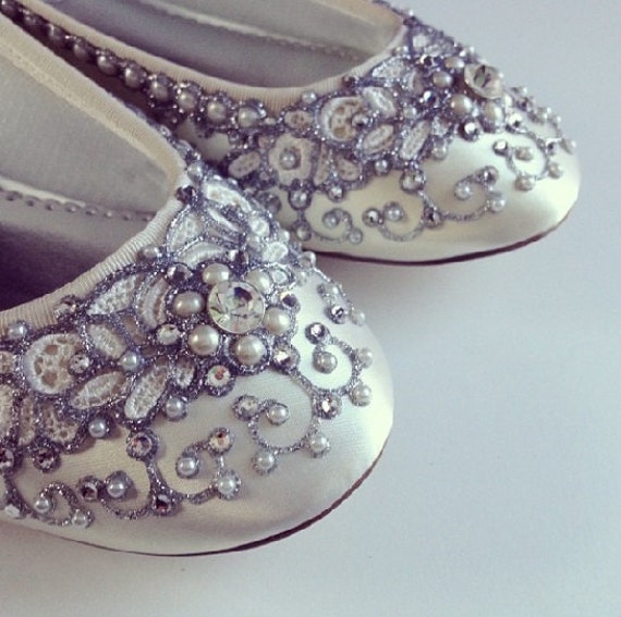 Cinderella's Slipper Bridal Ballet Flats Wedding by BeholdenBridal